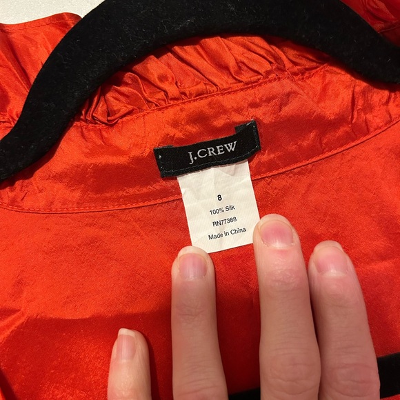 J Crew Silk Ruffled Women's Top - Picture 2 of 4